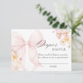 Carte D'accompagnement Bébé en fleur rose chou Raffle (Debout devant)