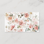 Carte D'accompagnement Bébé en Fleur Roses roses roses Florales Fille Bab (Dos)