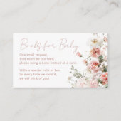 Carte D'accompagnement Bébé en Fleur Roses roses roses Florales Fille Bab (Devant)