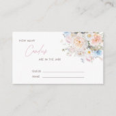 Carte D'accompagnement Bébé En Fleuron Rose combien de bonbons (Devant)