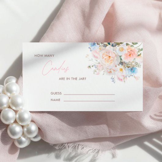 Carte D'accompagnement Bébé En Fleuron Rose combien de bonbons