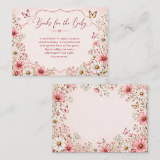 Carte D'accompagnement Bébé en fleurs Baby Shower Fleur des champs