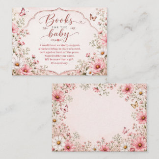 Carte D'accompagnement Bébé en fleurs Baby Shower Fleur des champs
