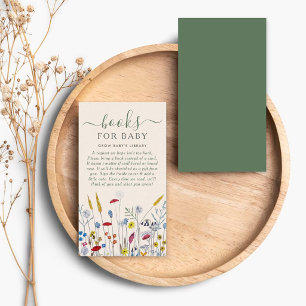 Carte D'accompagnement Bébé en fleurs Fête prénatale Prairie de fleurs sa