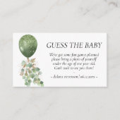 Carte D'accompagnement Bébé en fleurs | Guess de verdure demande de jeu p (Devant)