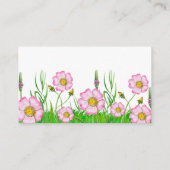 Carte D'accompagnement Bébé en fleurs livres de baby shower pour bébé (Dos)