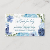 Carte D'accompagnement Bébé en fleurs livres de chinoiserie fleurie pour (Devant)