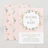 Carte D'accompagnement Bébé en fleurs Livres de douche pour bébé (Devant / Derrière)