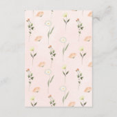 Carte D'accompagnement Bébé en fleurs Livres de douche pour bébé (Dos)