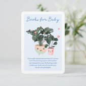 Carte D'accompagnement Bébé en fleurs Livres de plantes en pot pour bébé (Debout devant)