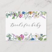 Carte D'accompagnement Bébé en fleurs Livres Fleurs sauvages pour Bébé Bi (Dos)