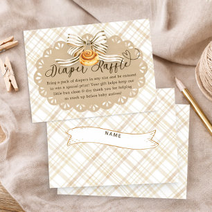 Carte D'accompagnement Bébé en route Baby Shower Carton de tombola de cou