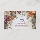 Carte D'accompagnement Bébé Fantaisiste dans les Livres de Fleurs Sauvage (Devant)