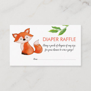 Carte D'accompagnement Bébé Feuilles Fox   Fromage de couches   BABY SHOW