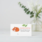 Carte D'accompagnement Bébé Feuilles Fox | Fromage de couches | BABY SHOW (Debout devant)