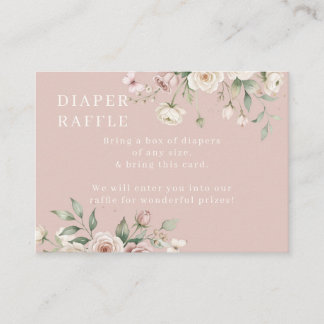 Carte D'accompagnement Bébé Fille à Devenir Rose Floral Fille Couches Par