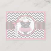 Carte D'accompagnement Bébé Fille Tutu Déchets Raffle Ticket (Dos)