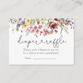 Carte D'accompagnement Bébé fleur sauvage En Fleur Douche Déchets Raffle (Devant)