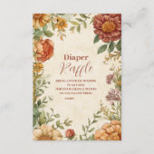 Carte D'accompagnement Bébé floral en terre cuite en fleur Diapper Raffle (Devant)