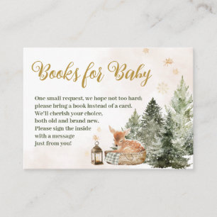 Carte D'accompagnement Bébé Froid Dehors Cerf Rustique Hiver Baby Shower