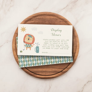 Carte D'accompagnement Bébé garçon Golf Display Shower Little Putter Argy