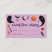Carte D'accompagnement Bébé Halloween Violet Devine Combien Il Y A (Devant)