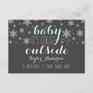 Carte D'accompagnement Bébé il fait froid à l'extérieur du Baby shower Re