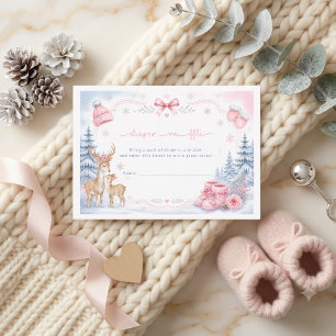 Carte D'accompagnement Bébé il fait froid dehors Fête de bébé Cerf Forêt