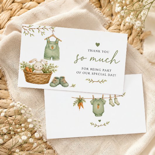 Carte D'accompagnement Bébé Local Élevé Lapin Rustique Éditable