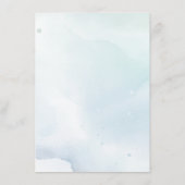 Carte D'accompagnement Bébé mignon Eléphant Bleu Roses (Dos)