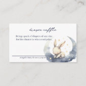 Carte D'accompagnement Bébé mignon lapin sur la Lune avec les étoiles Bar (Devant)