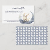 Carte D'accompagnement Bébé mignon lapin sur la Lune avec les étoiles Bar (Devant / Derrière)