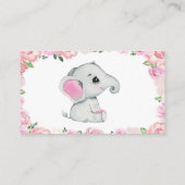 Carte D'accompagnement Bébé mou Elephant billet de tombola, rose (Dos)