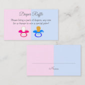 Carte D'accompagnement Bébé Pacificateurs Genre Révélation Douche Déchets (Devant / Derrière)