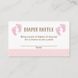 Carte D'accompagnement Bébé Pieds Baby shower Déchets Raffle Billets