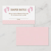 Carte D'accompagnement Bébé Pieds Baby shower Déchets Raffle Billets (Devant / Derrière)