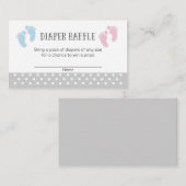 Carte D'accompagnement Bébé Pieds Baby shower Déchets Raffle Billets (Devant / Derrière)