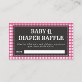 Carte D'accompagnement Bébé Q Baby shower rose Plaid Raffle (Devant)