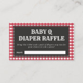 Carte D'accompagnement Bébé Q Baby shower rouge Plaid Raffle de couche (Devant)
