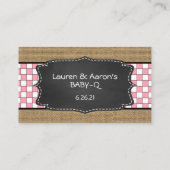 Carte D'accompagnement Bébé Q Déchets Raffle Billets / baby shower FILLE (Dos)