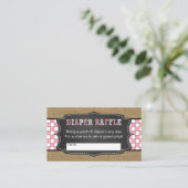 Carte D'accompagnement Bébé Q Déchets Raffle Billets / baby shower FILLE (Debout devant)