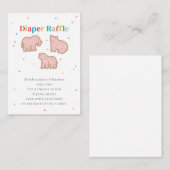 Carte D'accompagnement Bébé Saupoudrer Animaux Cookies Quitter Raffle Ros (Devant / Derrière)