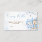 Carte D'accompagnement Bébé Son Froid Hors Bleu Ours Raffle (Devant)