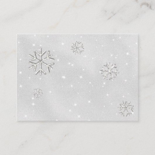 Carte D'accompagnement Bébé Son Froid Hors Parties scintillant Violet Déc (Dos)