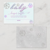 Carte D'accompagnement Bébé Son Froid Hors Parties scintillant Violet Déc (Devant / Derrière)