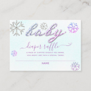 Carte D'accompagnement Bébé Son Froid Hors Parties scintillant Violet Déc