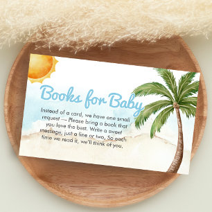 Carte D'accompagnement Bébé surfeur sur la plage à bord Livres de douche