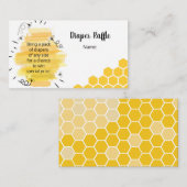 Carte D'accompagnement Bee Baby shower Déchets Raffin Billet Insertion (Devant / Derrière)