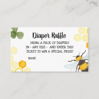 Carte D'accompagnement Bee Baby shower Diaper Raffle Insérer maman à abei