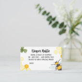 Carte D'accompagnement Bee Baby shower Diaper Raffle Insérer maman à abei (Debout devant)